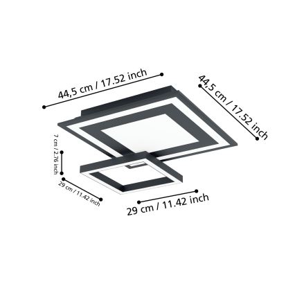 Eglo - Plafonnier à intensité variable LED RGBW LED/21,6W/230V ZigBee