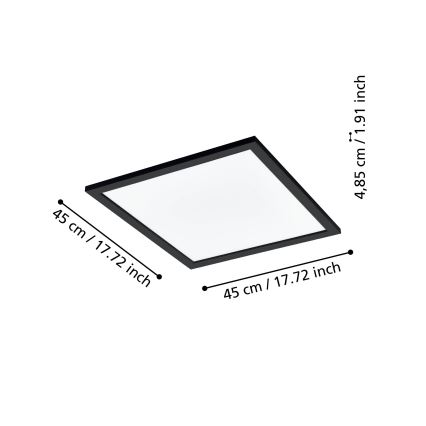 Eglo - Plafonnier à intensité variable LED/21,5W/230V noir ZigBee