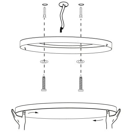 Eglo - Plafonnier à intensité variable LED RGBW LED/22,4W/230V ZigBee