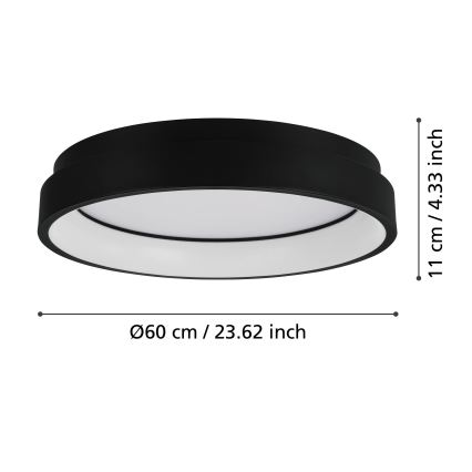 Eglo - Plafonnier à intensité variable LED RGBW LED/26W/230V ZigBee