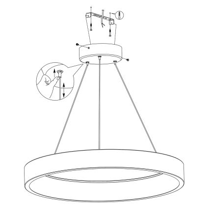 Eglo - Suspension filaire à intensité variable LED RGBW LED/26W/230V ZigBee