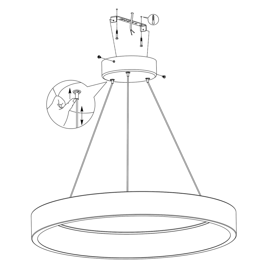 Eglo - Suspension filaire à intensité variable LED RGBW LED/26W/230V ZigBee