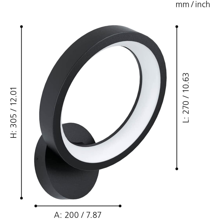 Eglo - Applique murale à intensité variable LED RGBW LED/16W/230V ZigBee