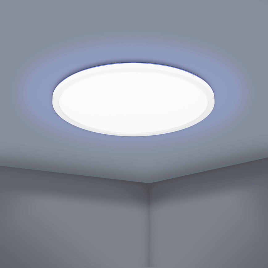 Eglo 900086 - Plafonier RGBW à intensité variable ROVITO-Z LED/14,6W/230V 2700-6500K d. 29,5 cm blanc