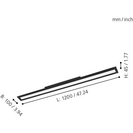 Eglo - Plafonnier à intensité variable LED/33,5W/230V ZigBee