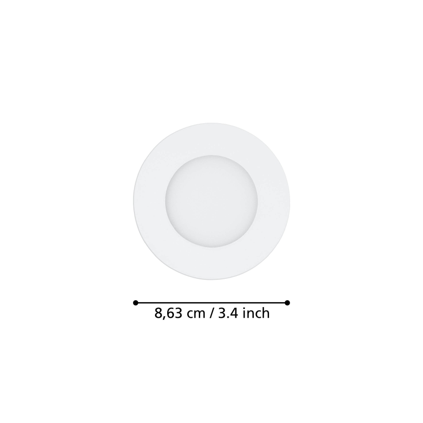 Eglo - Lot de 3 spots encastrés LED dimmables FUEVA-Z LED/2,8W/230V IP44 Ø 8,5 cm