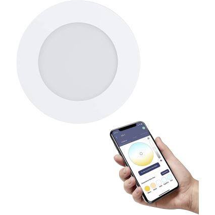Eglo - Luminaire LED dimmable pour salle de bains 5,4 W/230 V, IP44, ZigBee, diam. 11,7 cm