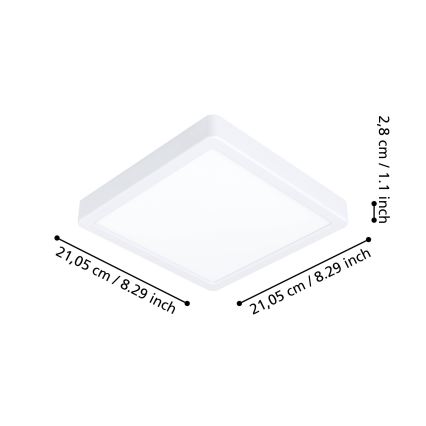 Eglo - Plafonnier de salle de bain LED à intensité variable LED/16,5W/230V 2700-6500K IP44 ZigBee