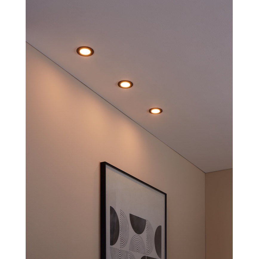 Eglo - LOT 3x Spot à intensité variable salle de bain FUEVA-Z 1xLED/2,8W/230V IP44