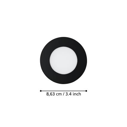 Eglo - LOT 3x Spot à intensité variable salle de bain FUEVA-Z 1xLED/2,8W/230V IP44