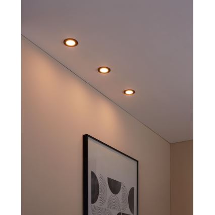 Eglo - Ensemble de 3 luminaires LED dimmables pour salle de bains FUEVA-Z LED/2,8W/230V IP44 Ø 8,5 cm
