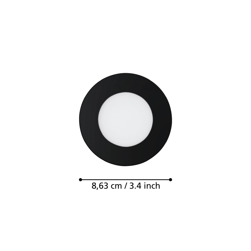 Eglo - Ensemble de 3 luminaires LED dimmables pour salle de bains FUEVA-Z LED/2,8W/230V IP44 Ø 8,5 cm