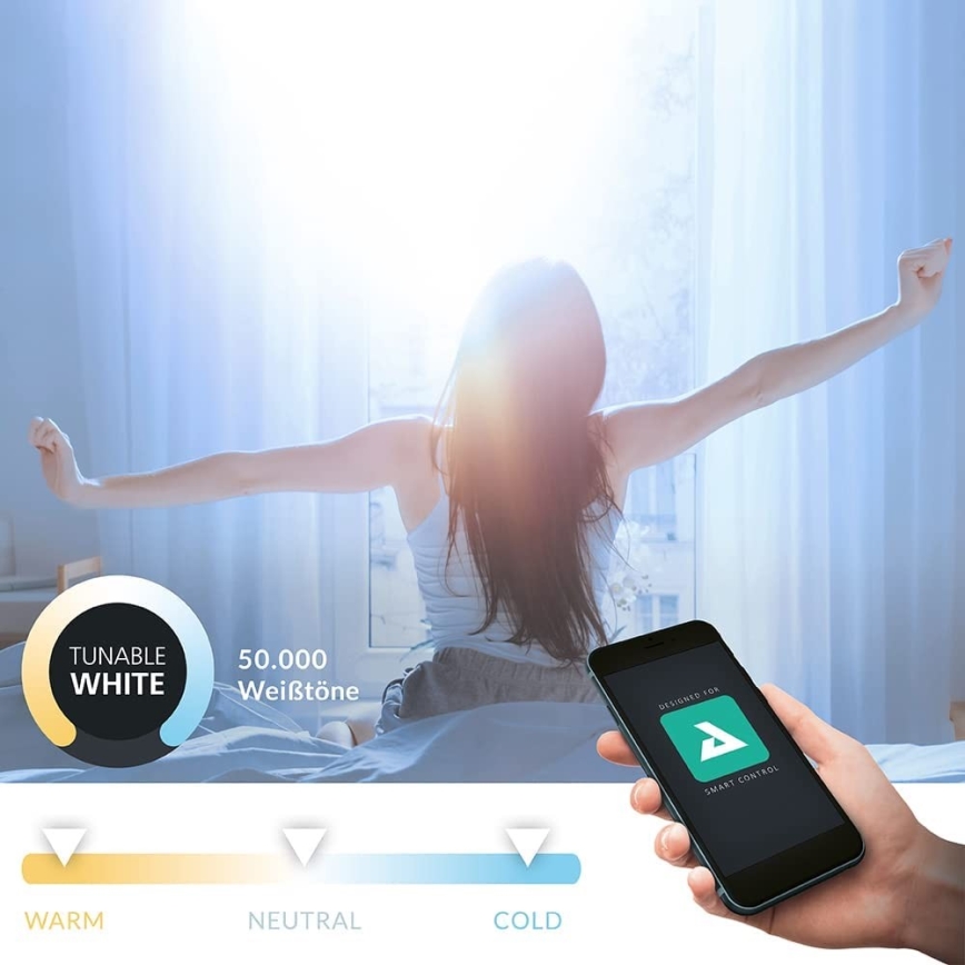 Eglo - Luminaire LED dimmable pour salle de bains LED/5,4W/230V IP44 ZigBee Ø 12 cm