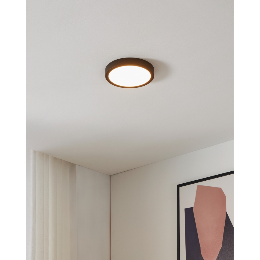 Eglo - Luminaire LED dimmable pour salle de bains, 16,5 W, 230 V, IP44, ZigBee, Ø 21 cm