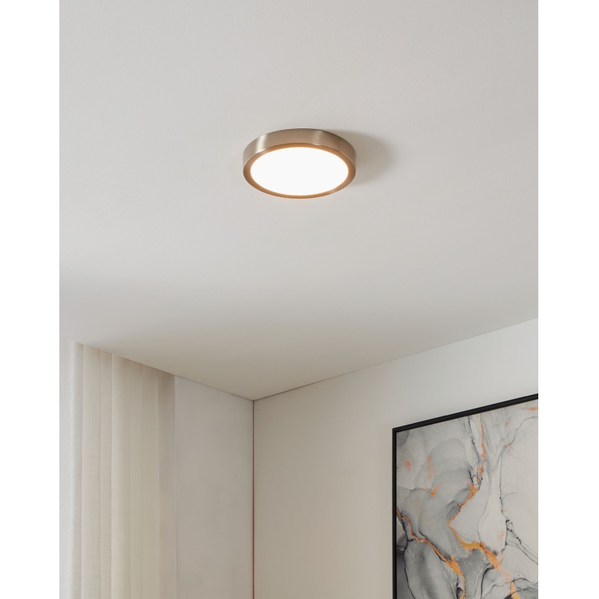 Eglo - Plafonnier LED dimmable pour salle de bains, 16,5 W / 230 V, IP44, ZigBee, Ø 21 cm