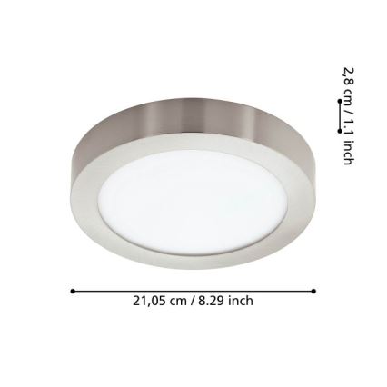 Eglo - Plafonnier LED dimmable pour salle de bains, 16,5 W / 230 V, IP44, ZigBee, Ø 21 cm
