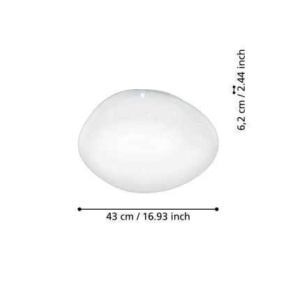 Eglo - Plafonnier LED RVBW à intensité variable LED/21,6W/230V ZigBee