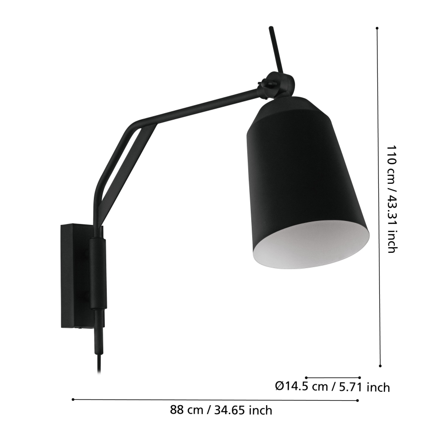 Eglo - Applique murale 1xE27/40W/230V