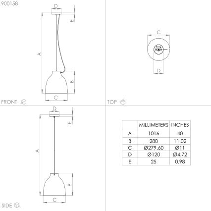 Eglo - Suspension filaire 1xE27/40W/230V noir