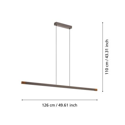 Eglo - Suspension filaire à intensité variable LED/22W/230V 3000K