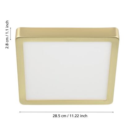 Eglo - Plafonnier LED/20,5W/230V 28,5x28,5 cm