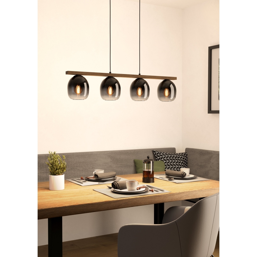 Eglo - Suspension filaire 4xE27/40W/230V