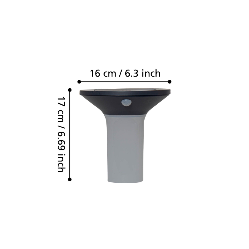 Eglo - Luminaire solaire LED d'extérieur avec détecteur 6xLED/0,03W/3,7V IP44