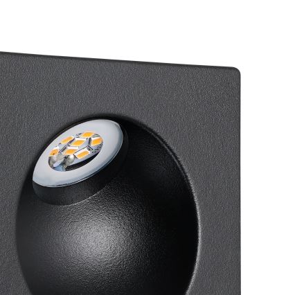 Eglo - Spot d'escalier LED/2W/230V 3000K noir