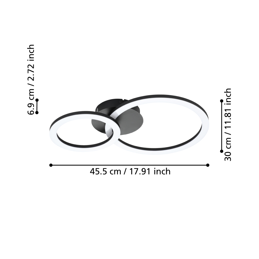 Eglo - Plafonnier à intensité variable LED/15W/230V