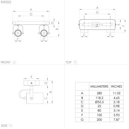 Eglo - Spot LED 2xGU10/3W/230V