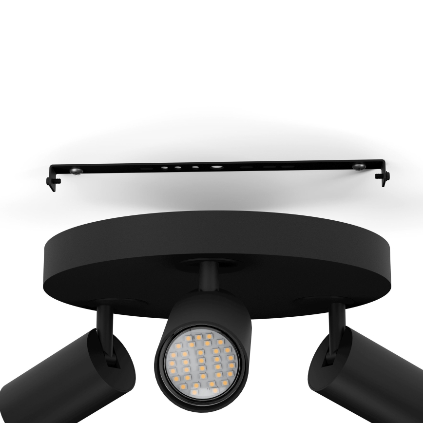 Eglo - Spot LED RGBW à intensité variable 3xGU10/4,9W/230V noir