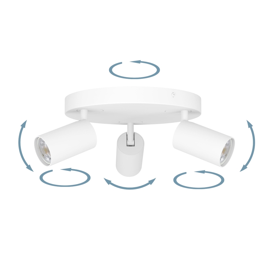 Eglo - Spot LED à intensité variable RGBW 3xGU10/4,9W/230V blanc