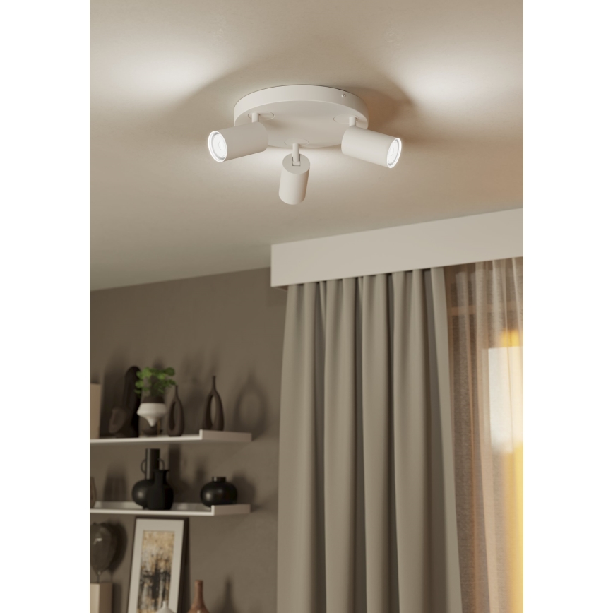Eglo - Spot LED à intensité variable RGBW 3xGU10/4,9W/230V blanc