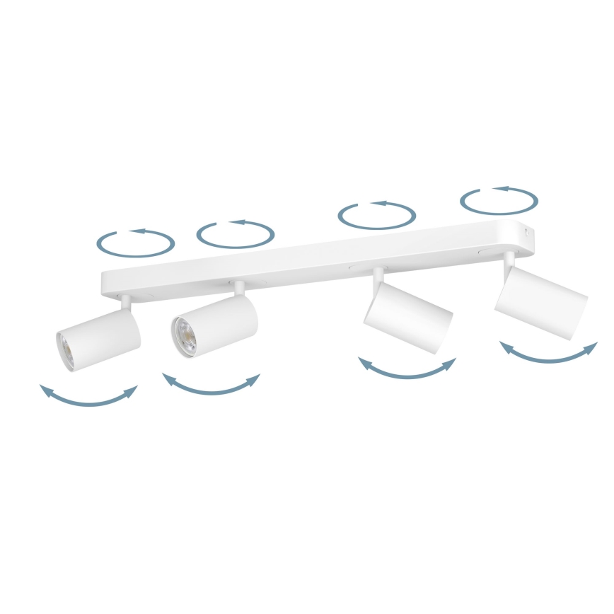 Eglo - Spot LED RGBW à intensité variable 4xGU10/4,9W/230V blanc