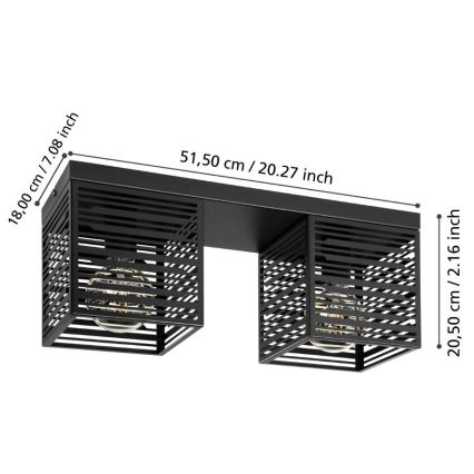 Eglo - Plafonnier 2xE27/40W/230V