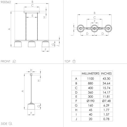 Eglo - Suspension filaire 3xE27/40W/230V