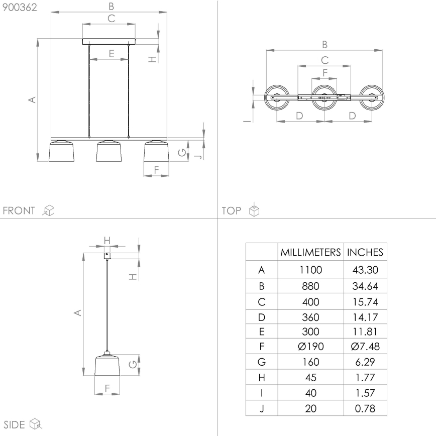 Eglo - Suspension filaire 3xE27/40W/230V