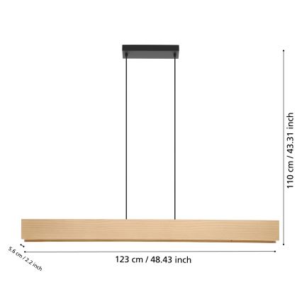 Eglo - Suspension filaire RGBW à intensité variable LED/35W/230V 2700-6500K