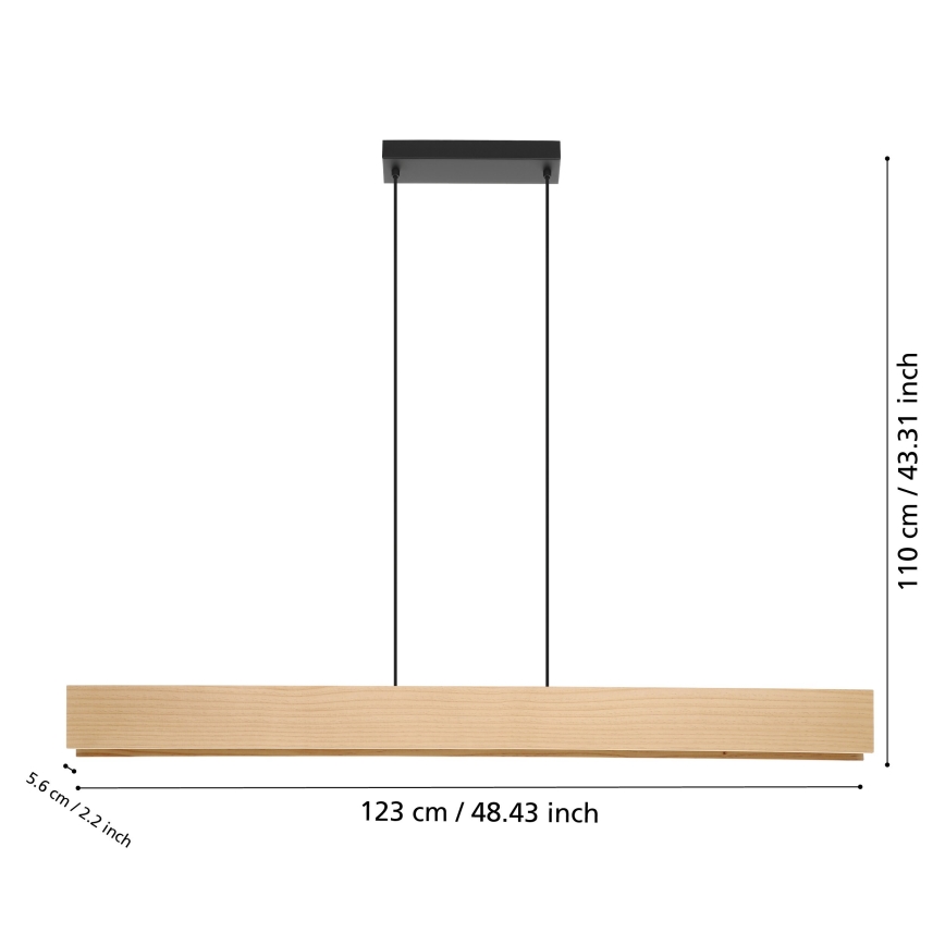 Eglo - Suspension filaire RGBW à intensité variable LED/35W/230V 2700-6500K