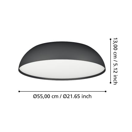 Eglo - Plafonier RGBW à intensité variable 3xLED/11W/230V 2700-6500K d. 55 cm