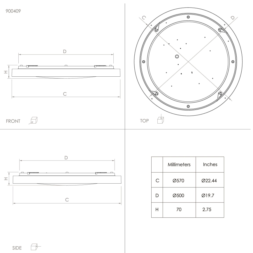 Eglo - Plafonnier LED RGBW à intensité variable LED/34,5W/230V 2700-6500K