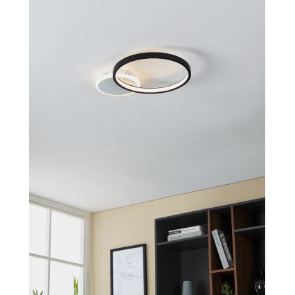 Eglo - Plafonnier LED à intensité variable GAFARES LED/15W/230V noir + Télécommande