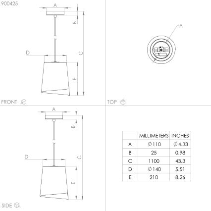 Eglo - Suspension filaire 1xE27/40W/230V