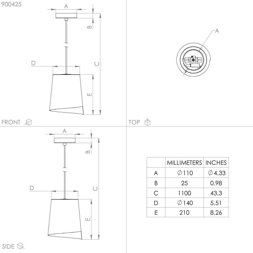 Eglo - Suspension filaire 1xE27/40W/230V