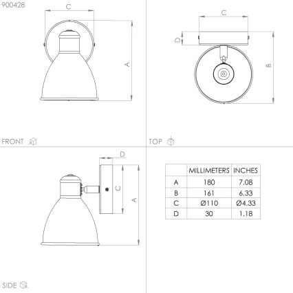 Eglo - Applique salle de bain LED 1xGU10/3W/230V IP44