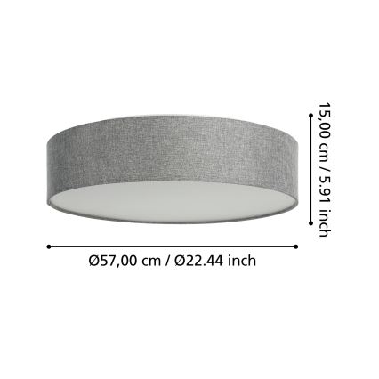 Eglo - Plafonnier LED RGBW à intensité variable LED/35W/230V 2700-6500K gris
