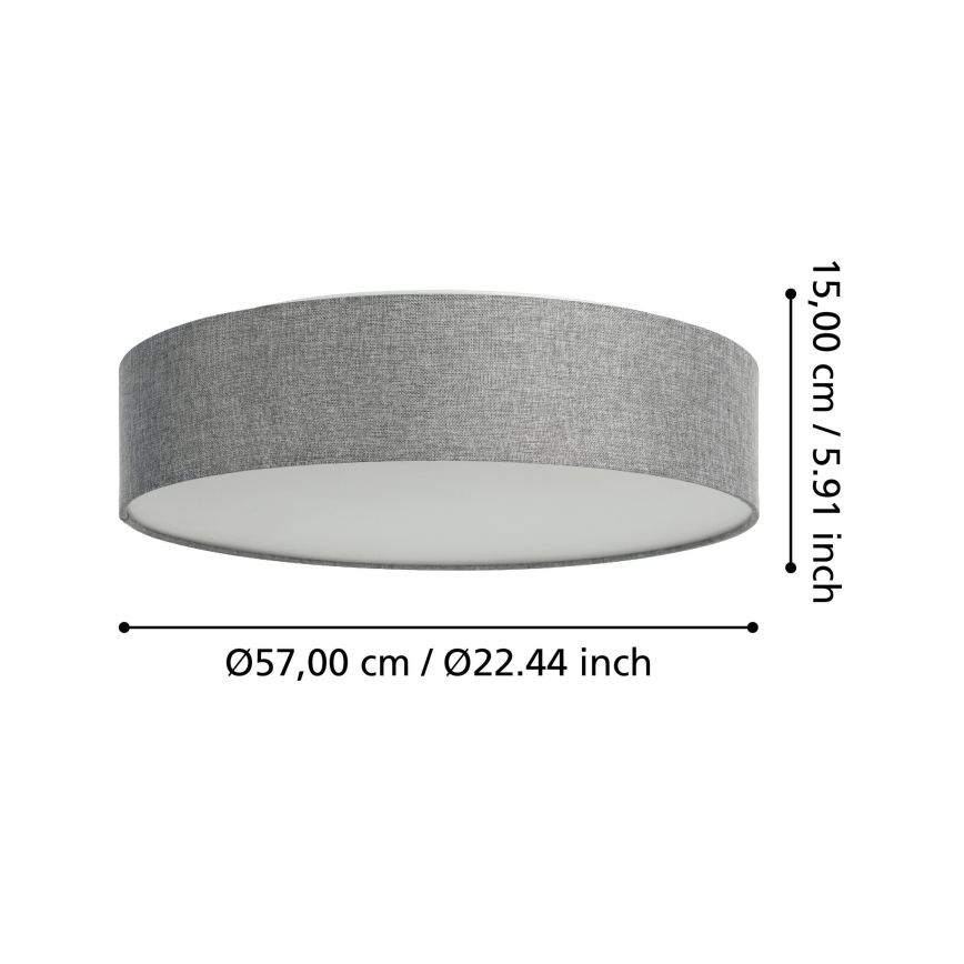 Eglo - Plafonnier LED RGBW à intensité variable LED/35W/230V 2700-6500K gris