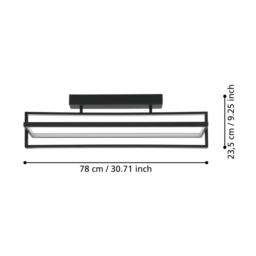 Eglo - Plafonnier à intensité variable LED/34W/230V + télécommande