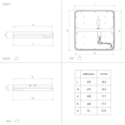 Eglo - Plafonnier LED RGBW à intensité variable LED/22W/230V 2700-6500K