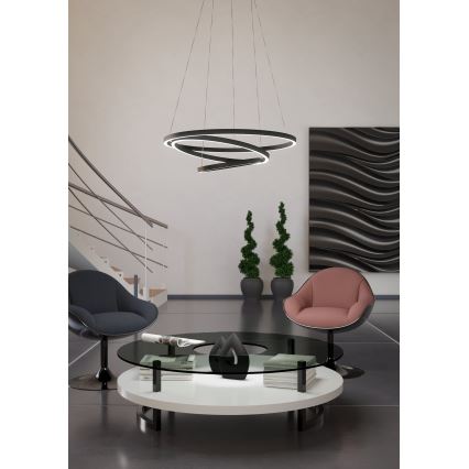 Eglo - Suspension filaire à intensité variable LED/43,2W/230V noir